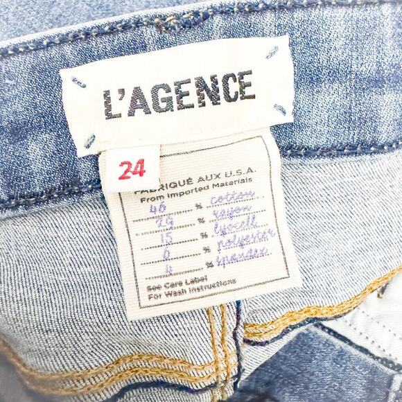 L'Agence Margot Skinny High Rise New Vintage Denim Jeans Size 24 - Picture 7 of 9